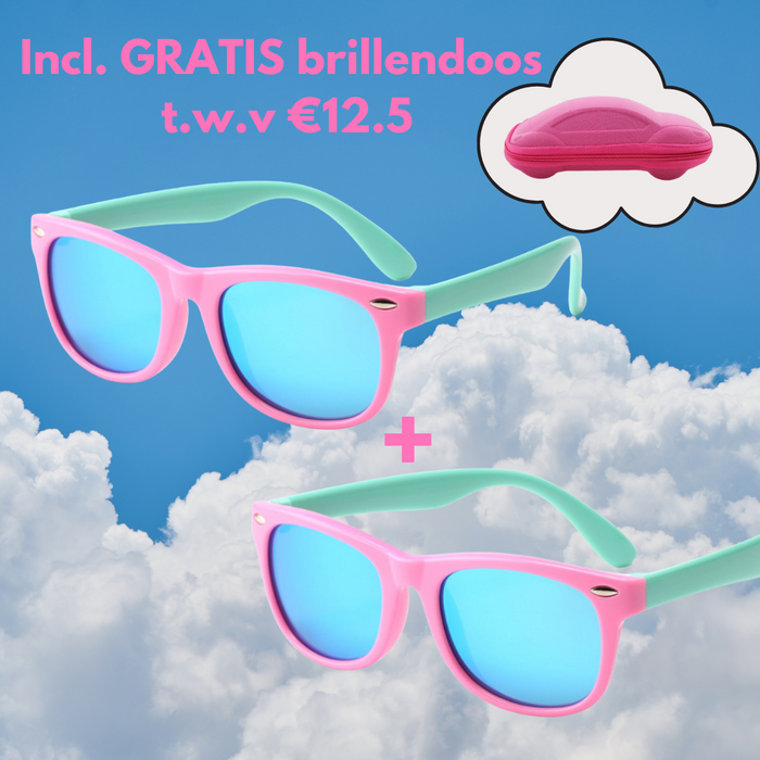 Gummy Sunnies™ | Gepolariseerde Duurzame kinderzonnebril | 1+1 GRATIS + brillendoosje t.w.v. €12.5 - Sorandi.nl